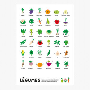 Poster : Legumes A3 <br><span>25€</span>